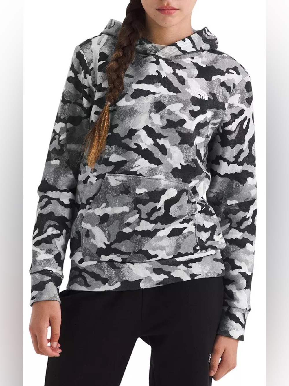 North Face Teen Evolution Camo Pullover Hoodie XL 14/16 NWT